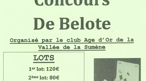 Concours de Belote L'Age d'Or